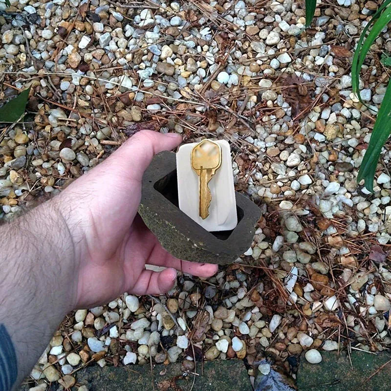 Secret Stone Key Hider - Outdoor Hidden Key Storage Rock