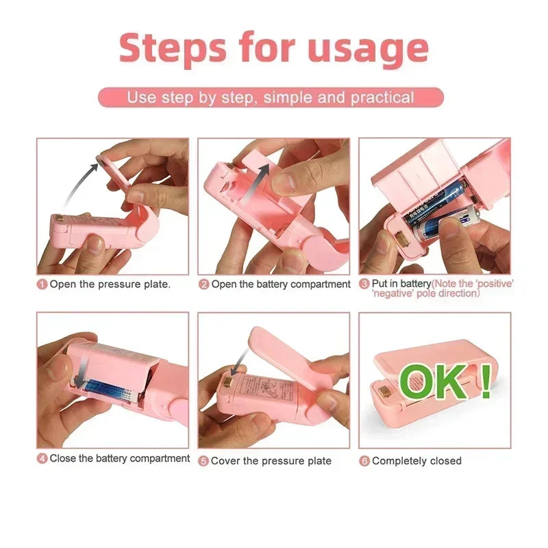 A guide showcasing proper storage for the magnetic back sealer on a white background