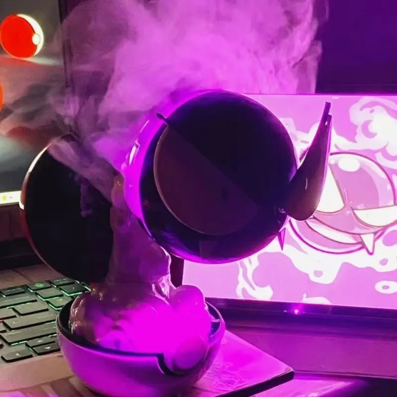 A Ghastly Pokémon humidifier emitting a purple glow