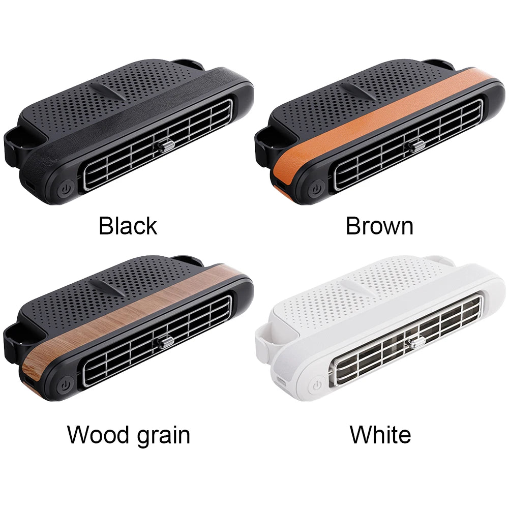 4 different colored cooling fans on a white background