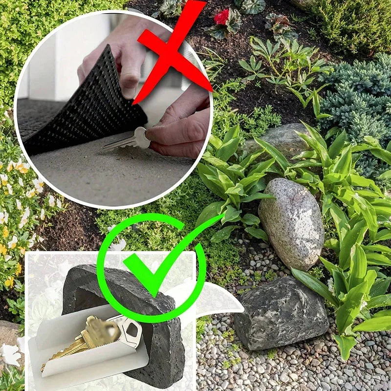 Secret Stone Key Hider - Outdoor Hidden Key Storage Rock