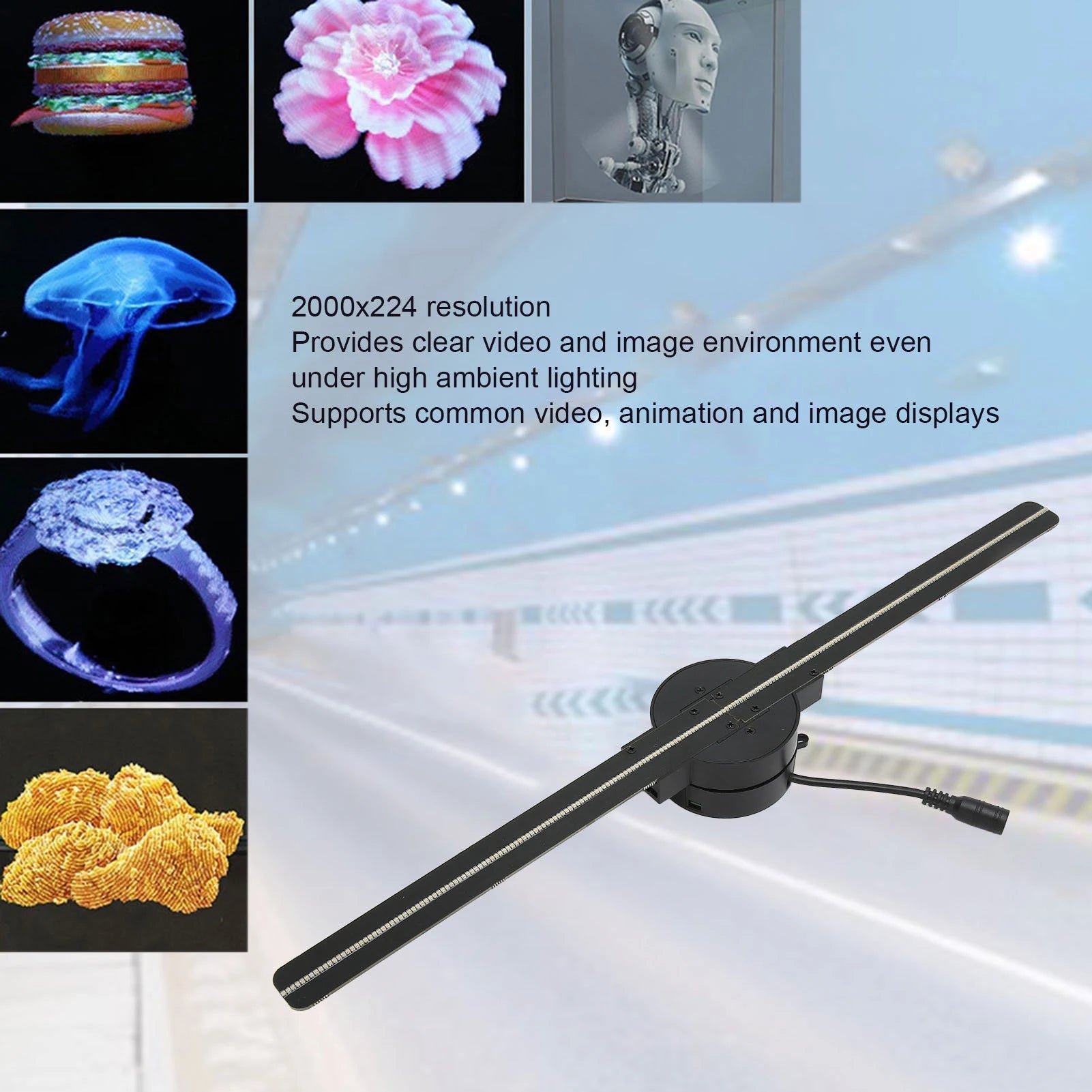 AeroVision 3D Hologram Display Fan - WiFi Smart Floating Image Projector