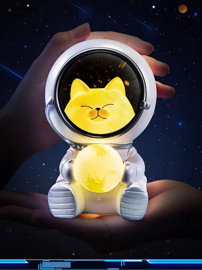 Astronaut Night Light Charge LED Galaxy Guardian Pet Astronaut USB Night Light Bedroom Decoration Star Kids Birthday Gift - Explore Ethereal