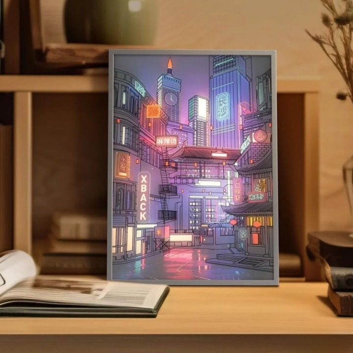 Anime LED City Night View Light Painting - Explore Ethereal