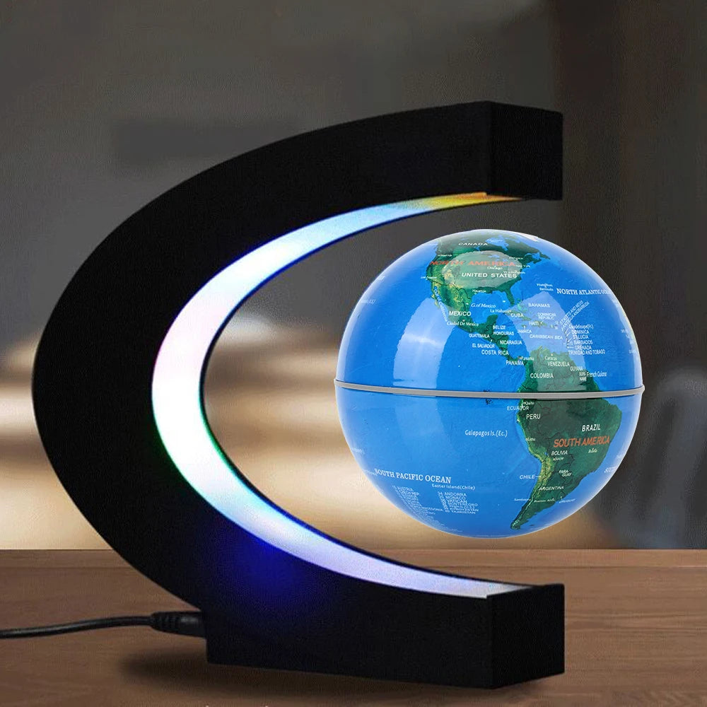 Magnetic Levitation LED World Map - Explore Ethereal