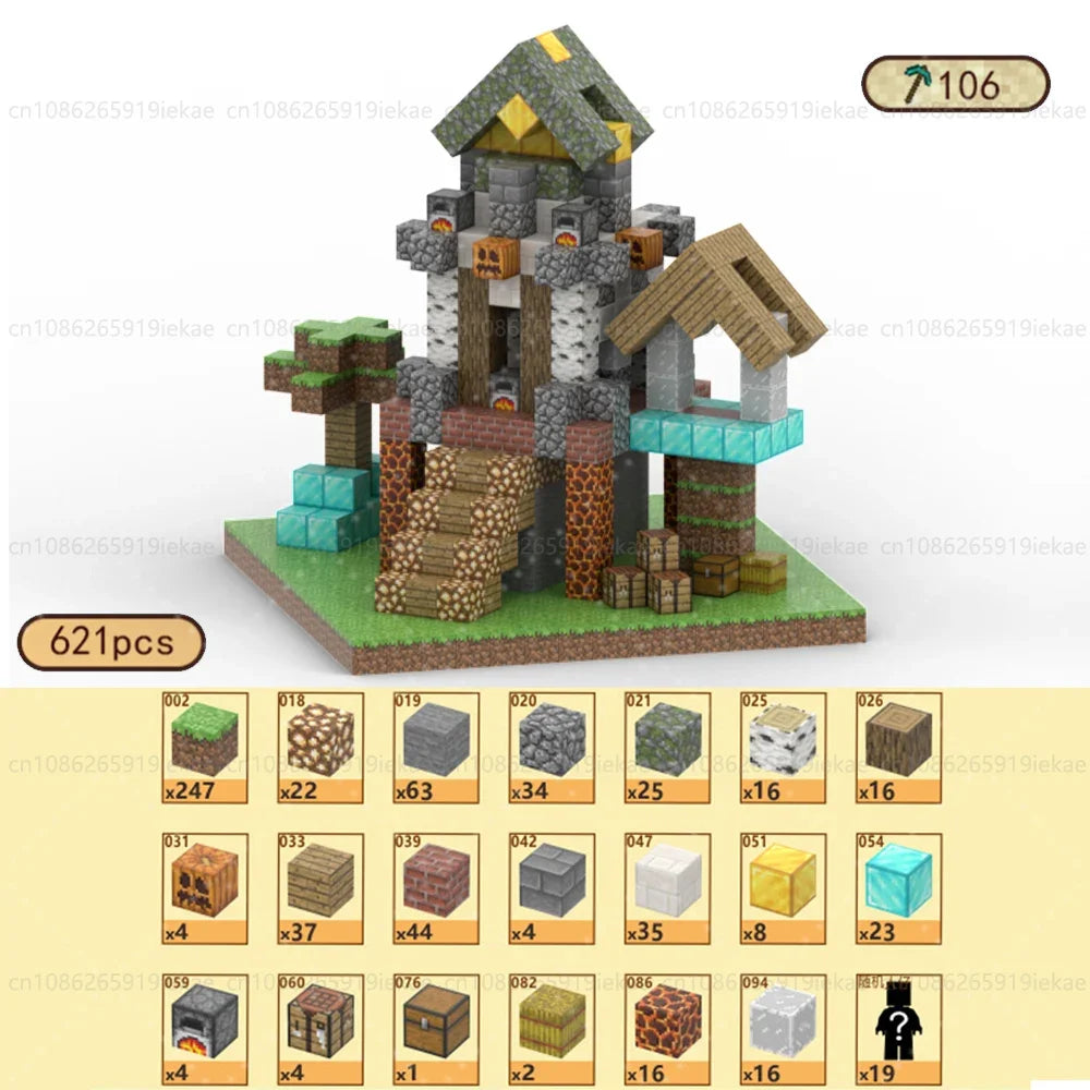 Magnetic Building Blocks - Mine World STEM Construction Set for Kids