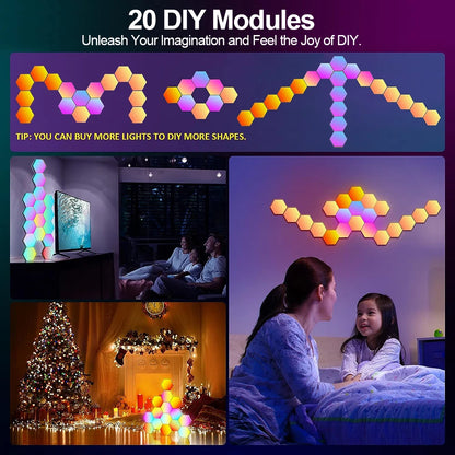 RGB Bluetooth LED Hexagon Light - Explore Ethereal