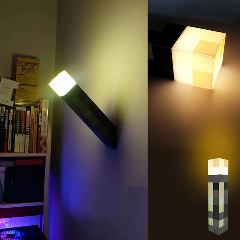 Minecraft Pixel Torch Wall Light