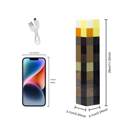 Minecraft Pixel Torch Wall Light
