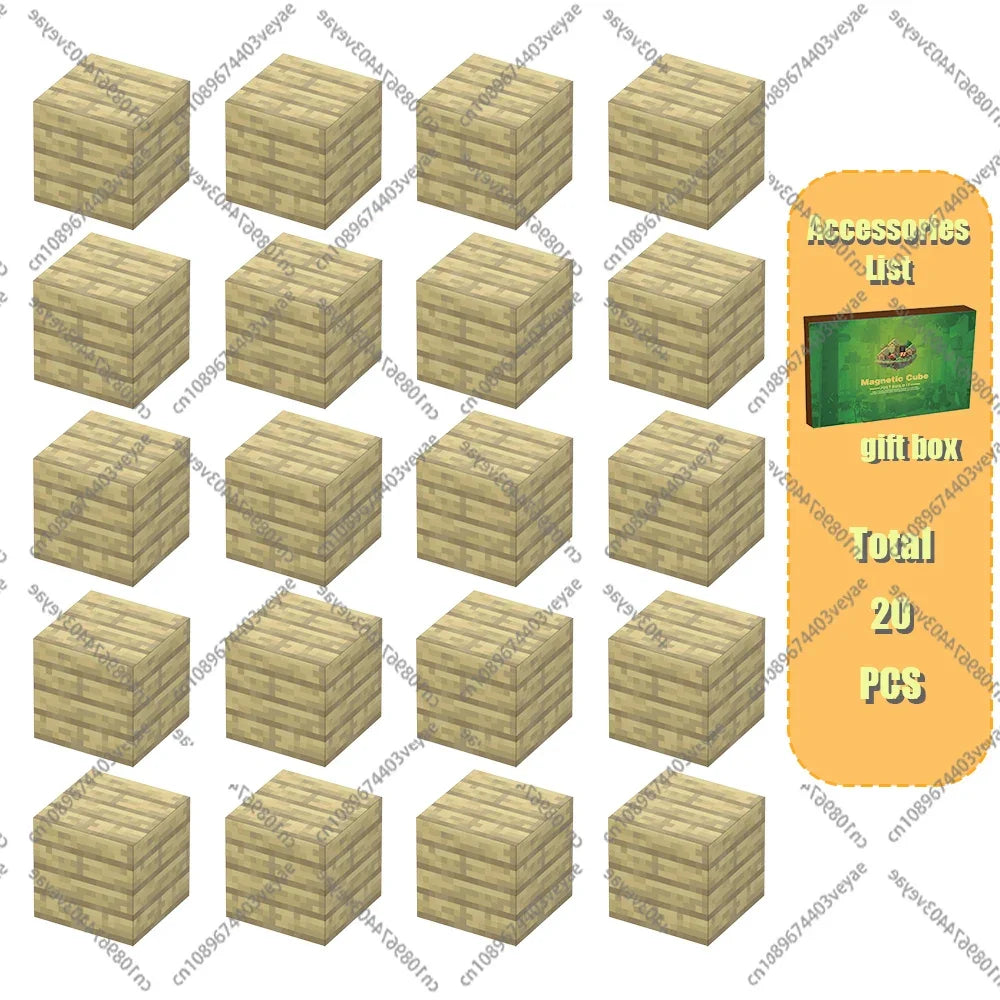 Magnetic Building Blocks - Mine World STEM Construction Set for Kids