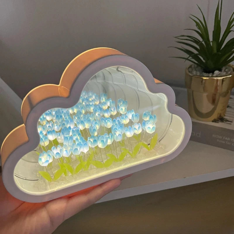 Creative Tulip Cloud Sea of Flowers Night Light - Explore Ethereal