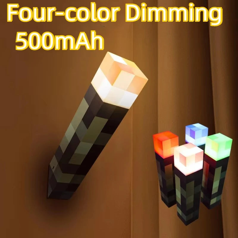 Minecraft Pixel Torch Wall Light