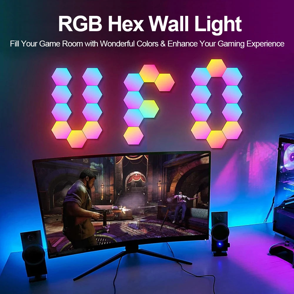 RGB Bluetooth LED Hexagon Light - Explore Ethereal