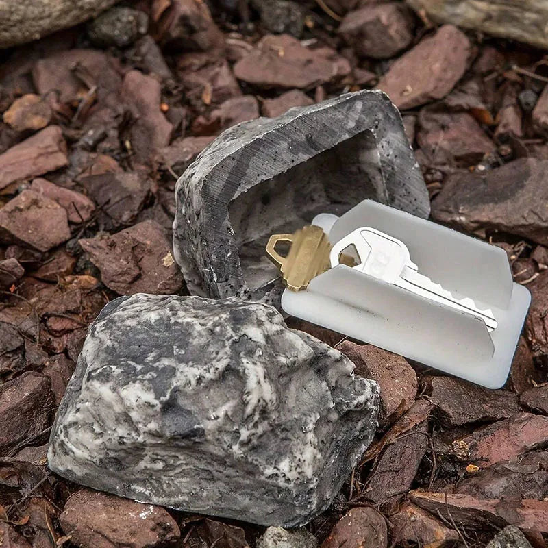 Secret Stone Key Hider - Outdoor Hidden Key Storage Rock