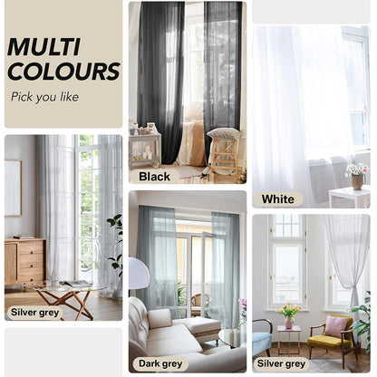 Shading Solid White Sheer Curtains - Explore Ethereal