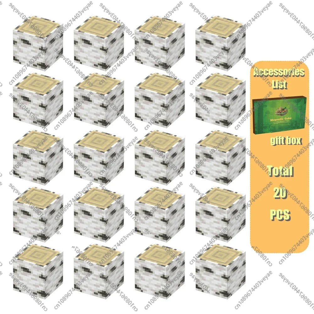 Magnetic Building Blocks - Mine World STEM Construction Set for Kids