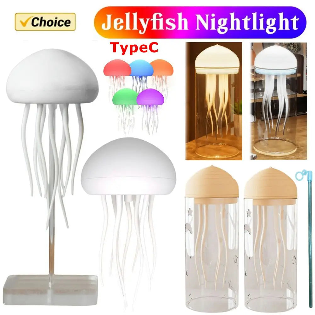 Creative Jellyfish Desk Lamp Type-C Charging - Explore Ethereal