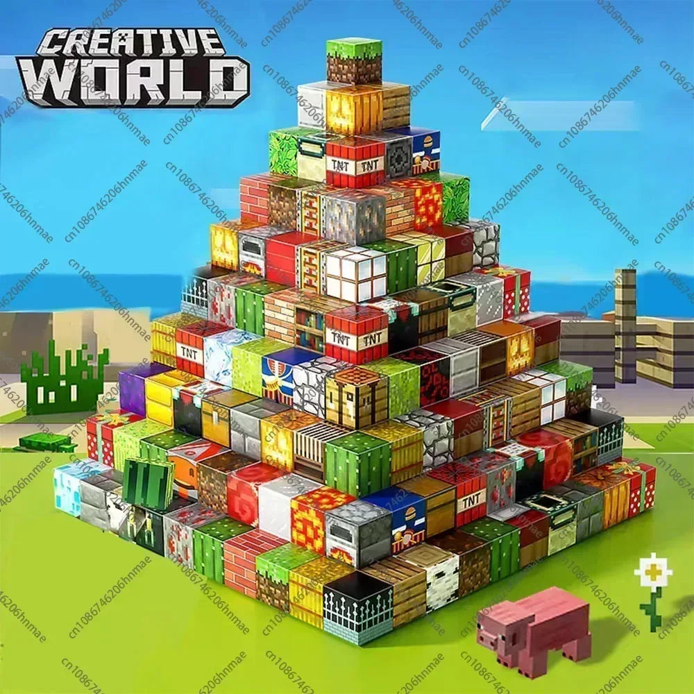 Magnetic Building Blocks - Mine World STEM Construction Set for Kids
