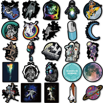 50pcs Vinyl Space Themed Sticker Pack - Explore Ethereal