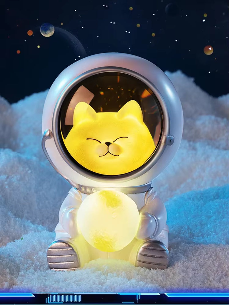 Astronaut Night Light Charge LED Galaxy Guardian Pet Astronaut USB Night Light Bedroom Decoration Star Kids Birthday Gift - Explore Ethereal