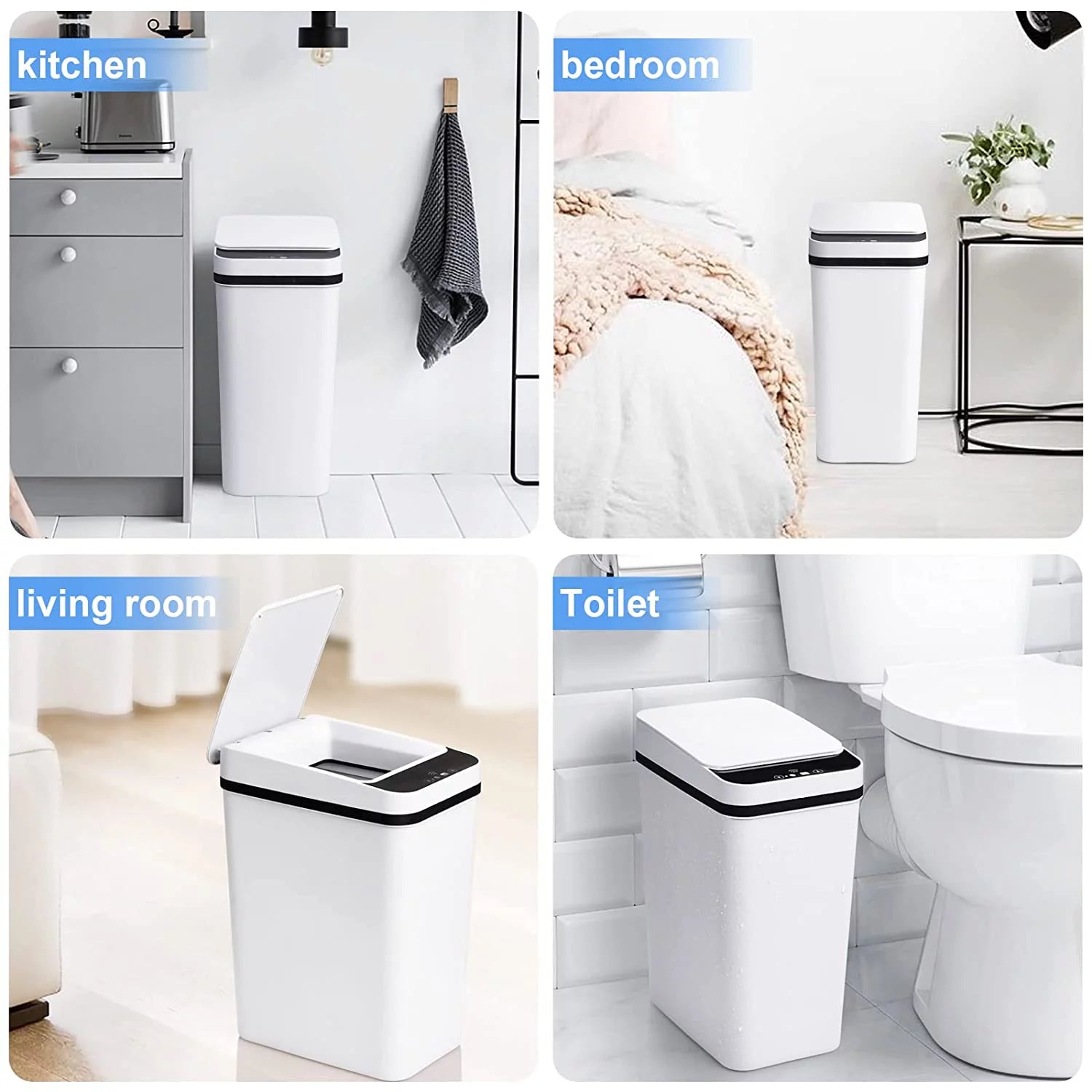 Smart Lid 2.5 Gallon Contactless Trash Can - Explore Ethereal