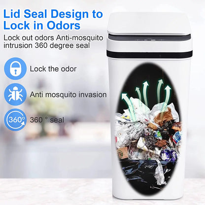 Smart Lid 2.5 Gallon Contactless Trash Can - Explore Ethereal